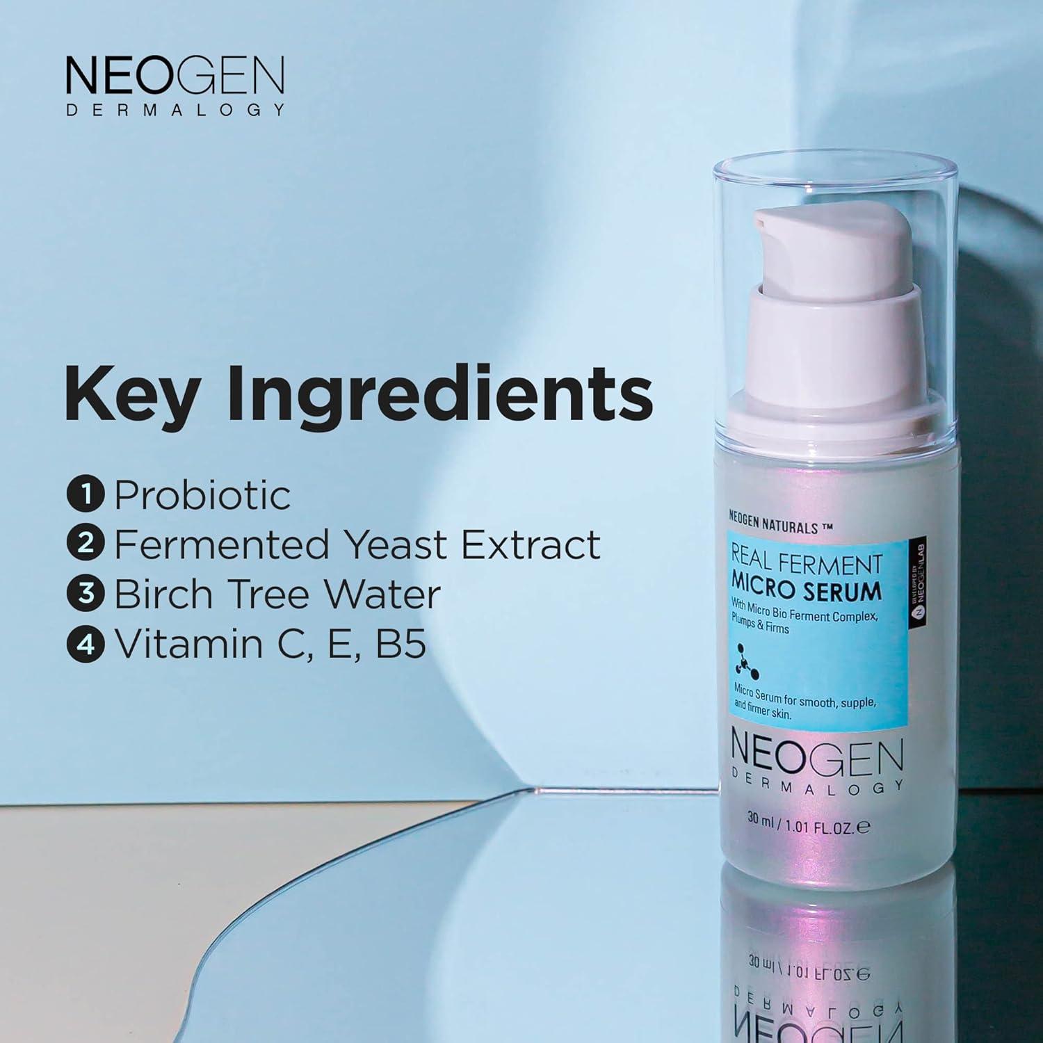 imageDERMALOGY by NEOGEN Real Ferment Micro Essence Korean Skincare Toner amp Essence with 93 Ferments for Instant Hydration and HealthyLooking Skin 507 fl oz 150 mlMicro Essence Micro Serum Set