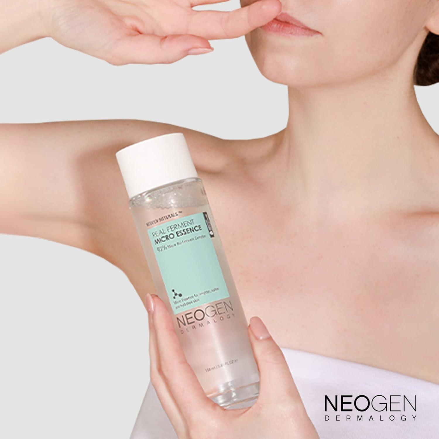 imageDERMALOGY by NEOGEN Real Ferment Micro Essence Korean Skincare Toner amp Essence with 93 Ferments for Instant Hydration and HealthyLooking Skin 507 fl oz 150 mlMicro Essence Pack of 2