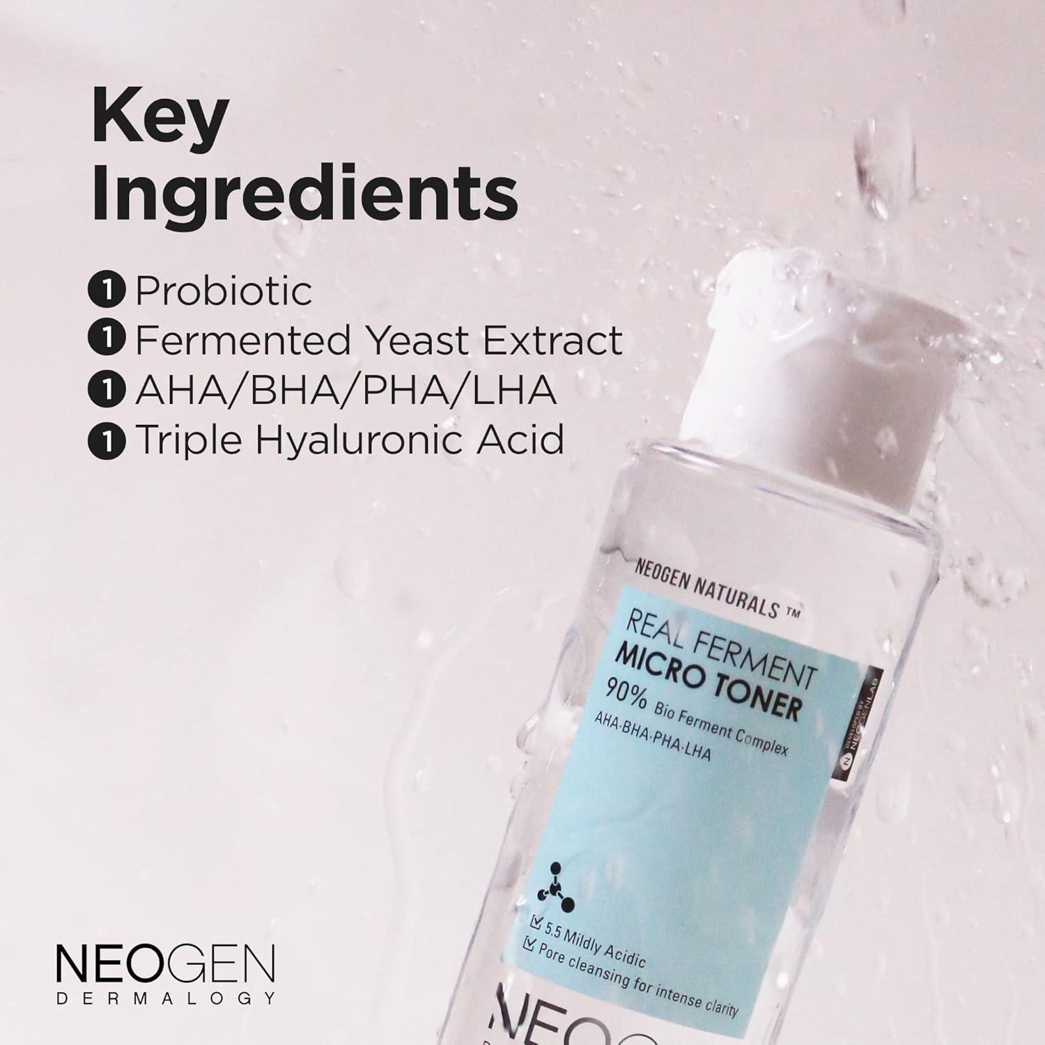 imageDERMALOGY by NEOGEN Real Ferment Micro Essence Korean Skincare Toner amp Essence with 93 Ferments for Instant Hydration and HealthyLooking Skin 507 fl oz 150 mlMicro Essence Micro Toner Set
