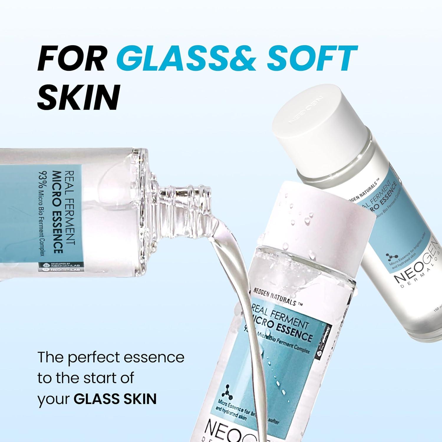 imageDERMALOGY by NEOGEN Real Ferment Micro Essence Korean Skincare Toner amp Essence with 93 Ferments for Instant Hydration and HealthyLooking Skin 507 fl oz 150 mlMicro Essence
