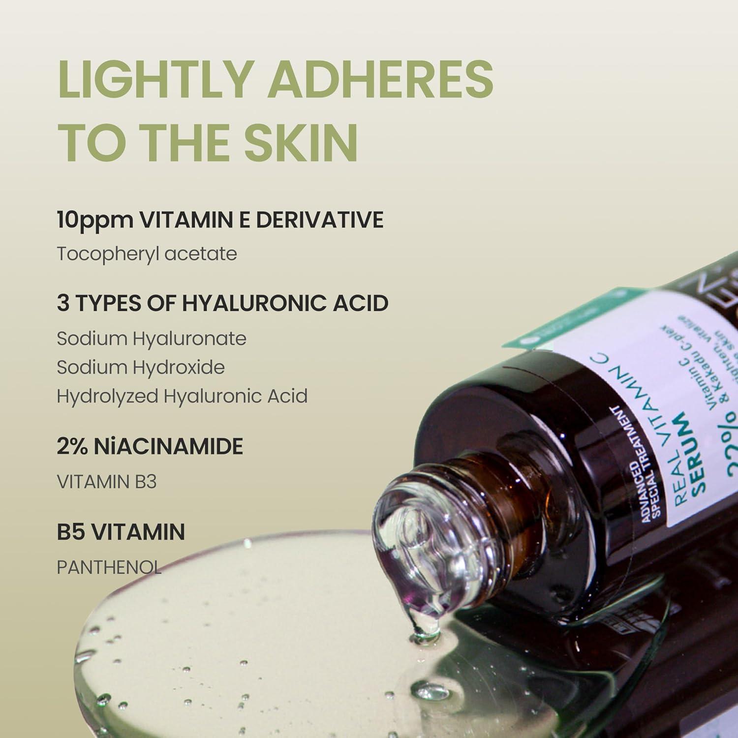 imageDERMALOGY by NEOGEN Real Vitamin C Serum 112 oz 32g Brightening Revitalizing Serum with 22 Pure Ascorbic Acid Ferulic Acid Zinc and Niacinamide Korean Skin Care