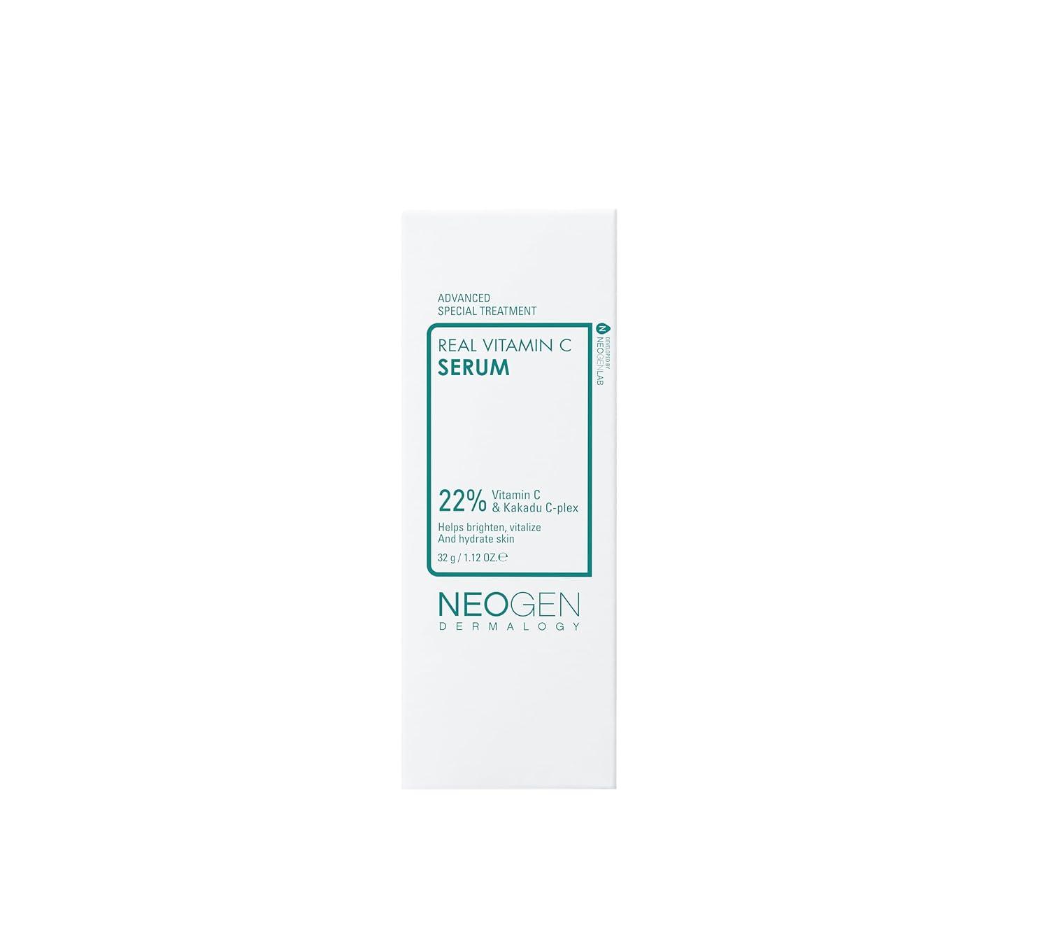 imageDERMALOGY by NEOGEN Real Vitamin C Serum 112 oz 32g Brightening Revitalizing Serum with 22 Pure Ascorbic Acid Ferulic Acid Zinc and Niacinamide Korean Skin Care