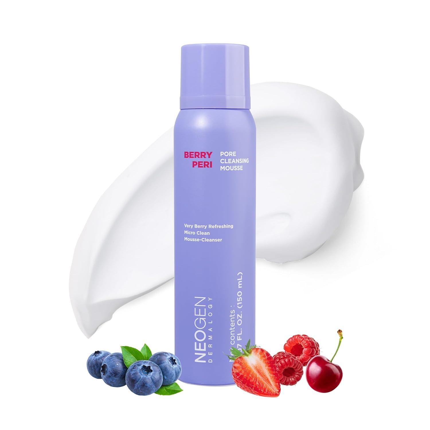 imageDERMALOGY by NEOGENLAB BerryPore Pore Cleansing Mousse Deep Pore Cleanser with AHABHA Removes Excess Oil amp Impurities KBeauty Face Wash 507 fl oz 150 ml