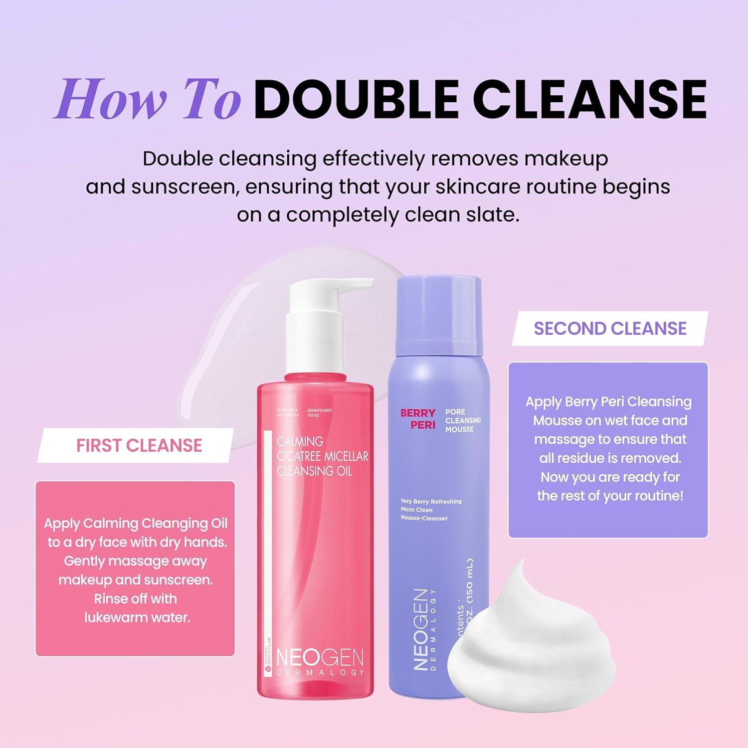 imageDERMALOGY by NEOGENLAB BerryPore Pore Cleansing Mousse Deep Pore Cleanser with AHABHA Removes Excess Oil amp Impurities KBeauty Face Wash 507 fl oz 150 ml
