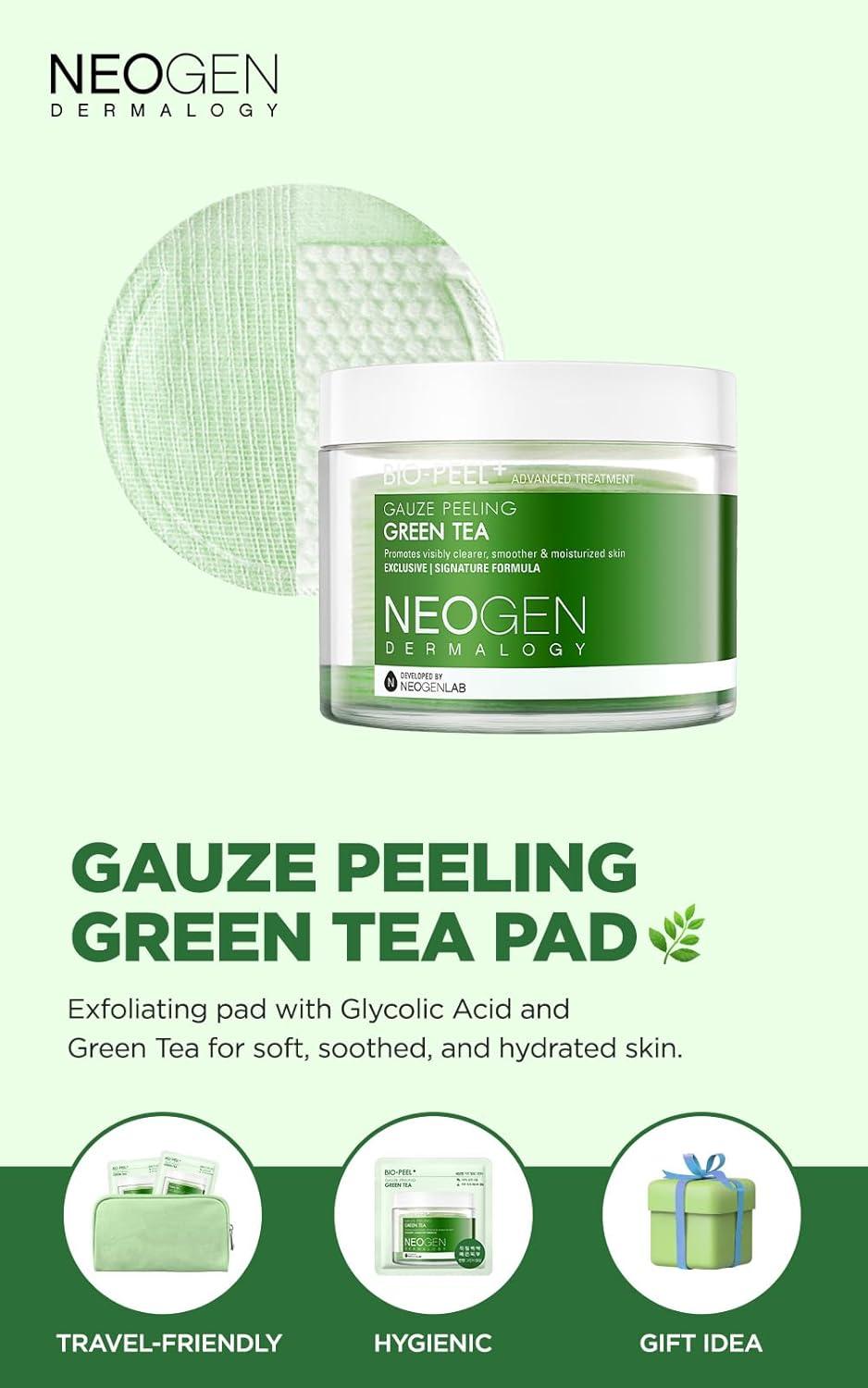 imageDERMALOGY by NEOGENLAB BioPeel Gauze Peeling Pads Wine 30 pads Exfoliating amp Firming Peeling Pad with PHA amp Red Wine amp Resveratrol amp Acid Hyaluronic Korean Skin Care05 8pads BioPeel Gauze Peeling Green Tea