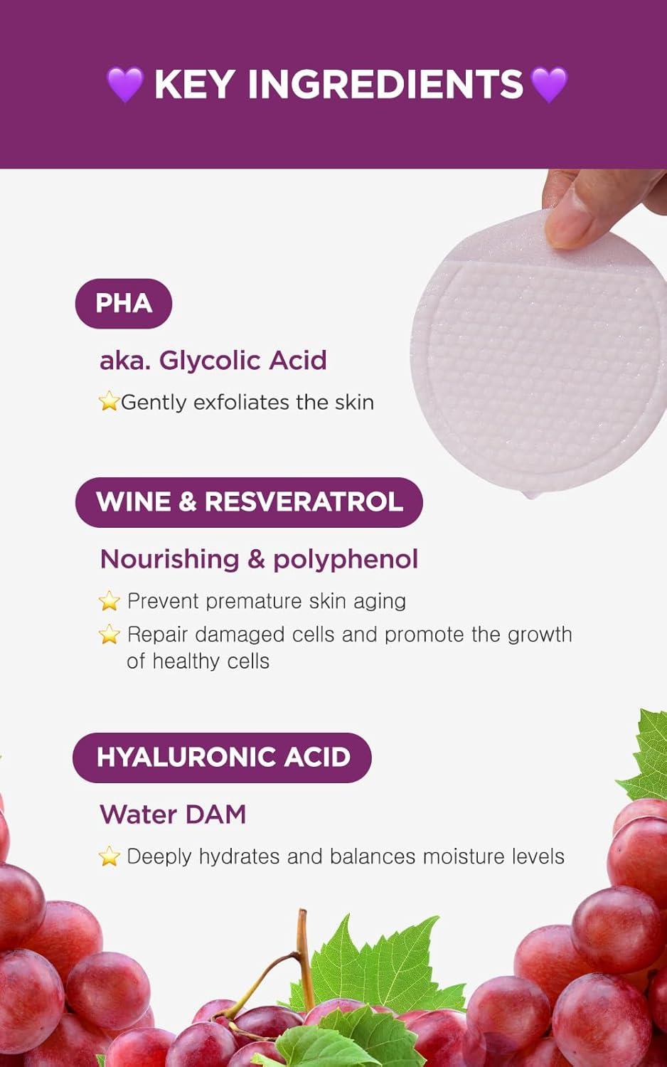 imageDERMALOGY by NEOGENLAB BioPeel Gauze Peeling Pads Wine 30 pads Exfoliating amp Firming Peeling Pad with PHA amp Red Wine amp Resveratrol amp Acid Hyaluronic Korean Skin Care07 8pads BioPeel Gauze Peeling Wine