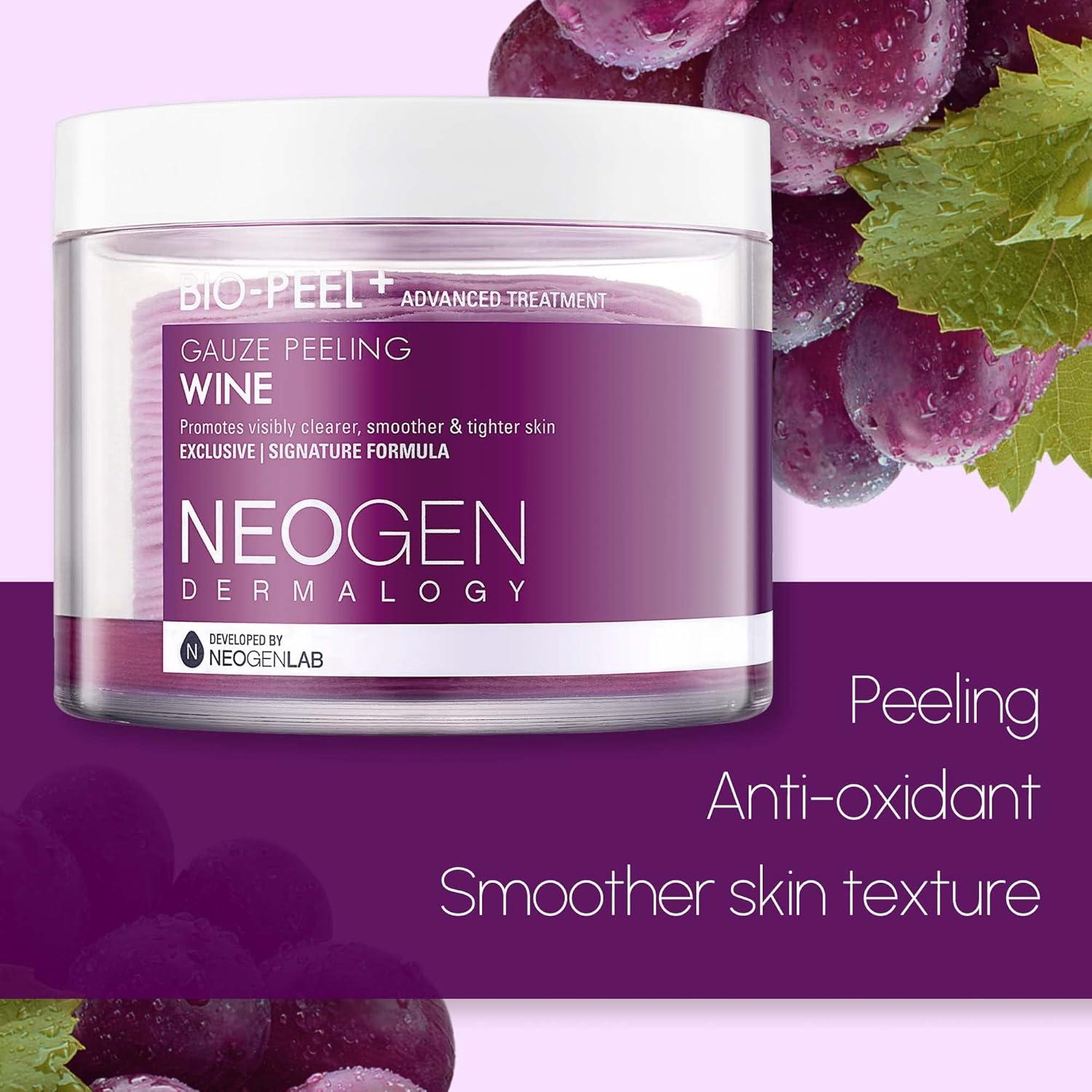 imageDERMALOGY by NEOGENLAB BioPeel Gauze Peeling Pads Wine 30 pads Exfoliating amp Firming Peeling Pad with PHA amp Red Wine amp Resveratrol amp Acid Hyaluronic Korean Skin Care04 30pads x3 BioPeel Green TeaLemonWine Set