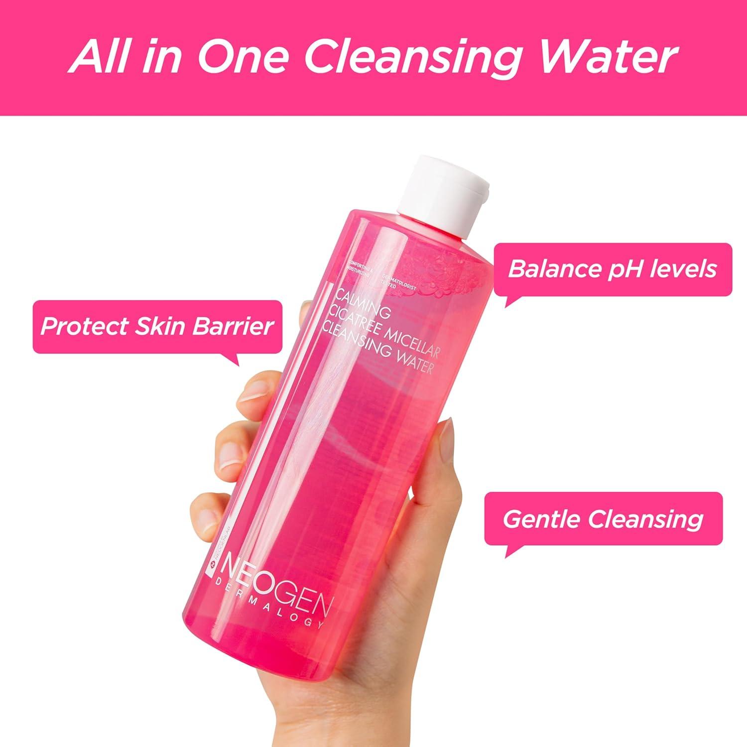 imageDERMALOGY by NEOGENLAB NEOGEN Calming Cleansing Water Cica Tree Micellar 1352oz400ml for Sensitive SkinKorean Skin CareKBeautymild cleansing