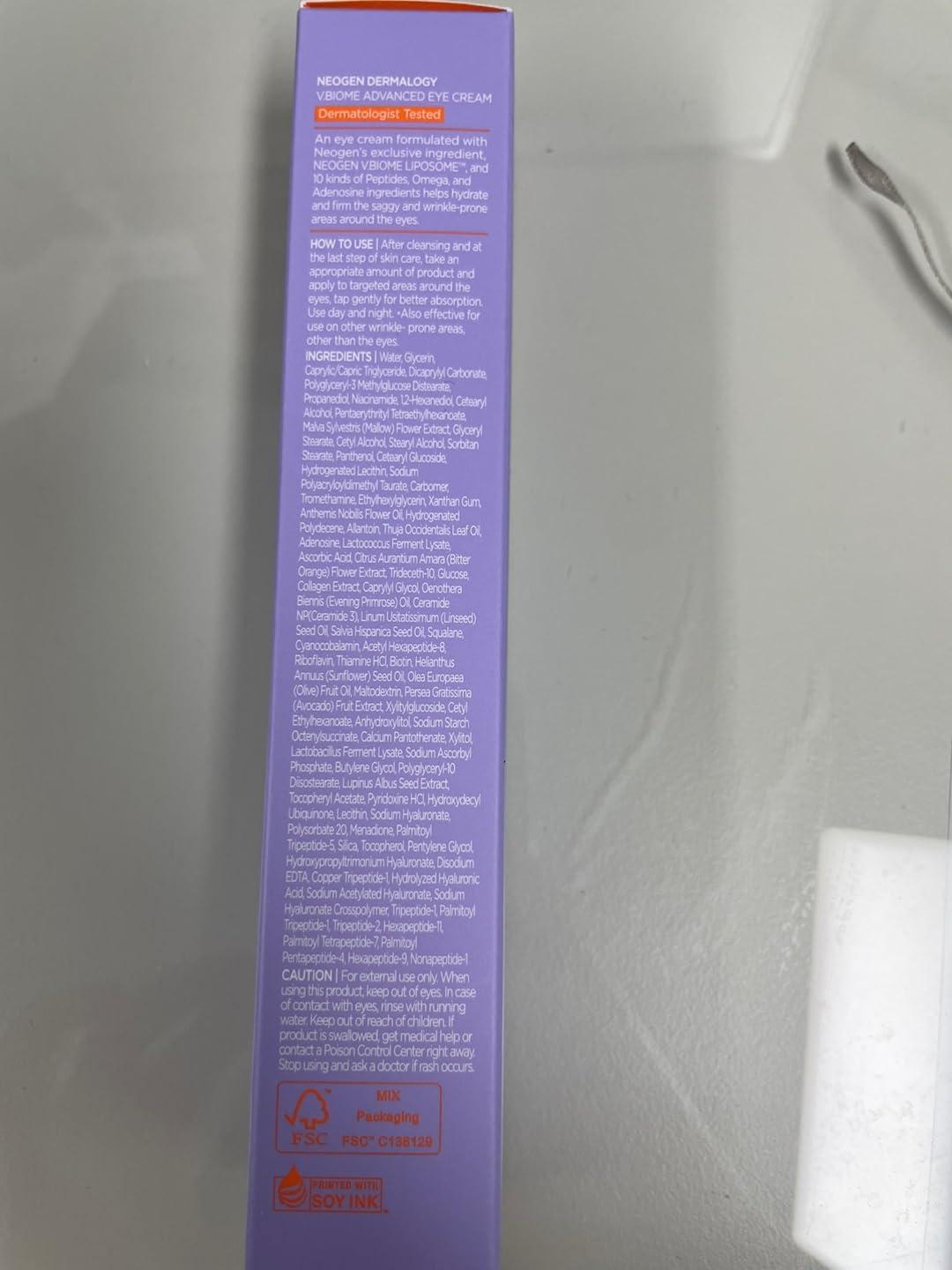 imageDERMALOGY by NEOGENLAB NEOGEN VBiome Line VBiome Eye Cream 118 oz 35 ml