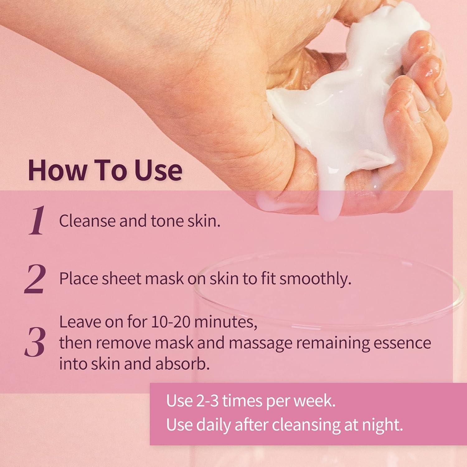 imageDERMALOGY by NEOGENLAB Probiotics Relief Mask Pack of 5 088 oz 25g Hydrating amp Firming Facial Sheet Mask with Probiotics Lactobacillus amp Bifida amp Collagen Korean Skin Care