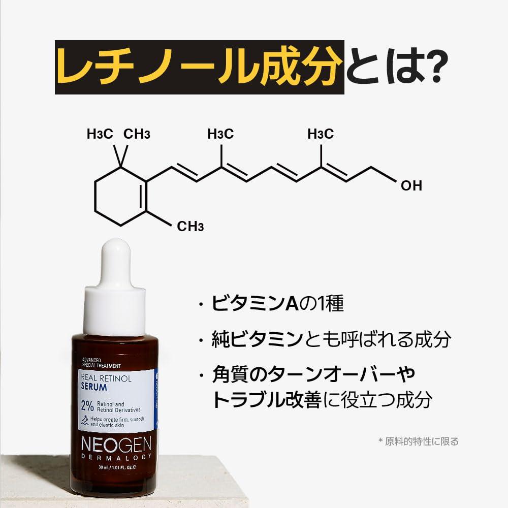 imageDERMALOGY by NEOGENLAB Real 2 Retinol Serum for Face with Retinol and Retinol Derivatives for Antiaging and Firming amp Tightening Serum for Weak Skin Improvement Skin Elasticity 30ml101 FLoz