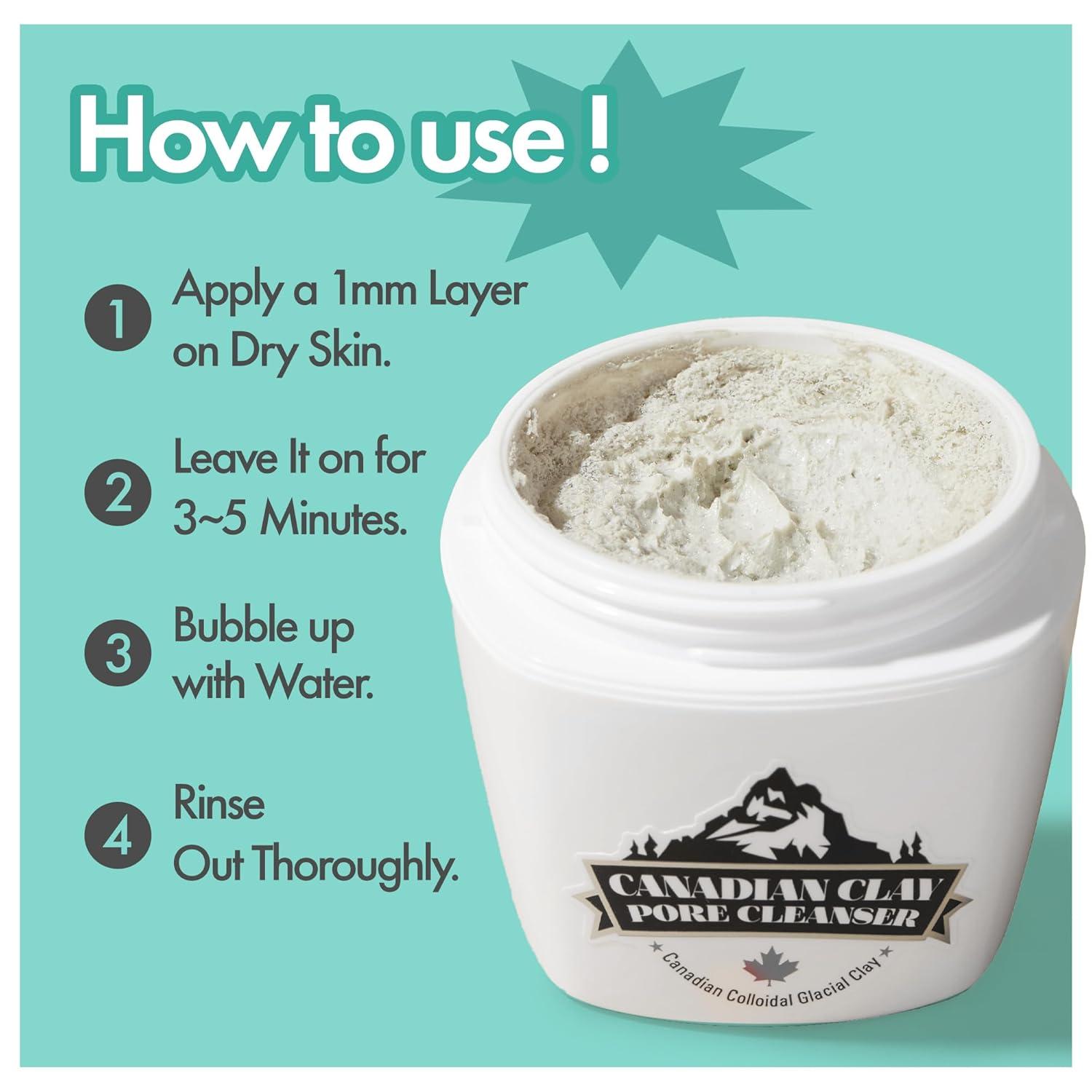 imageKBeauty Neogen Dermalogy Canadian Clay Pore Cleanser Deep Pore Cleansing Clay Face Mask wCentella for Pores Blackheads amp Excess Sebum 42 oz42 Fl Oz Pack of 1