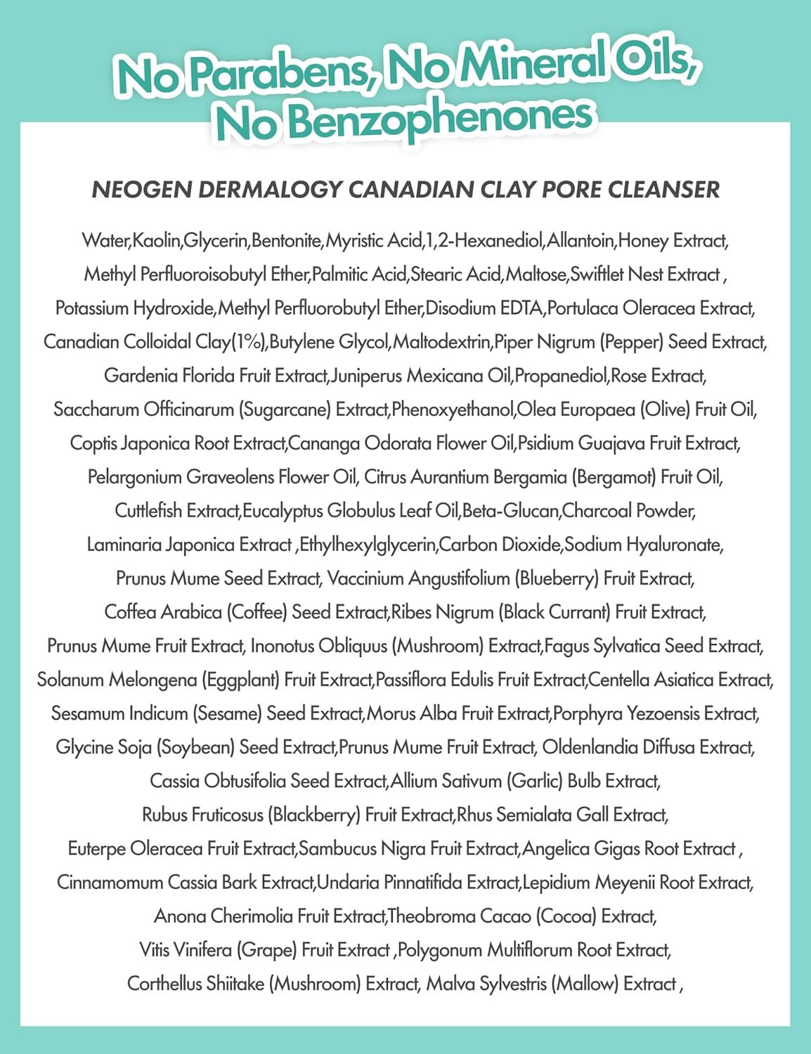 imageKBeauty Neogen Dermalogy Canadian Clay Pore Cleanser Deep Pore Cleansing Clay Face Mask wCentella for Pores Blackheads amp Excess Sebum 42 oz42 Fl Oz Pack of 1