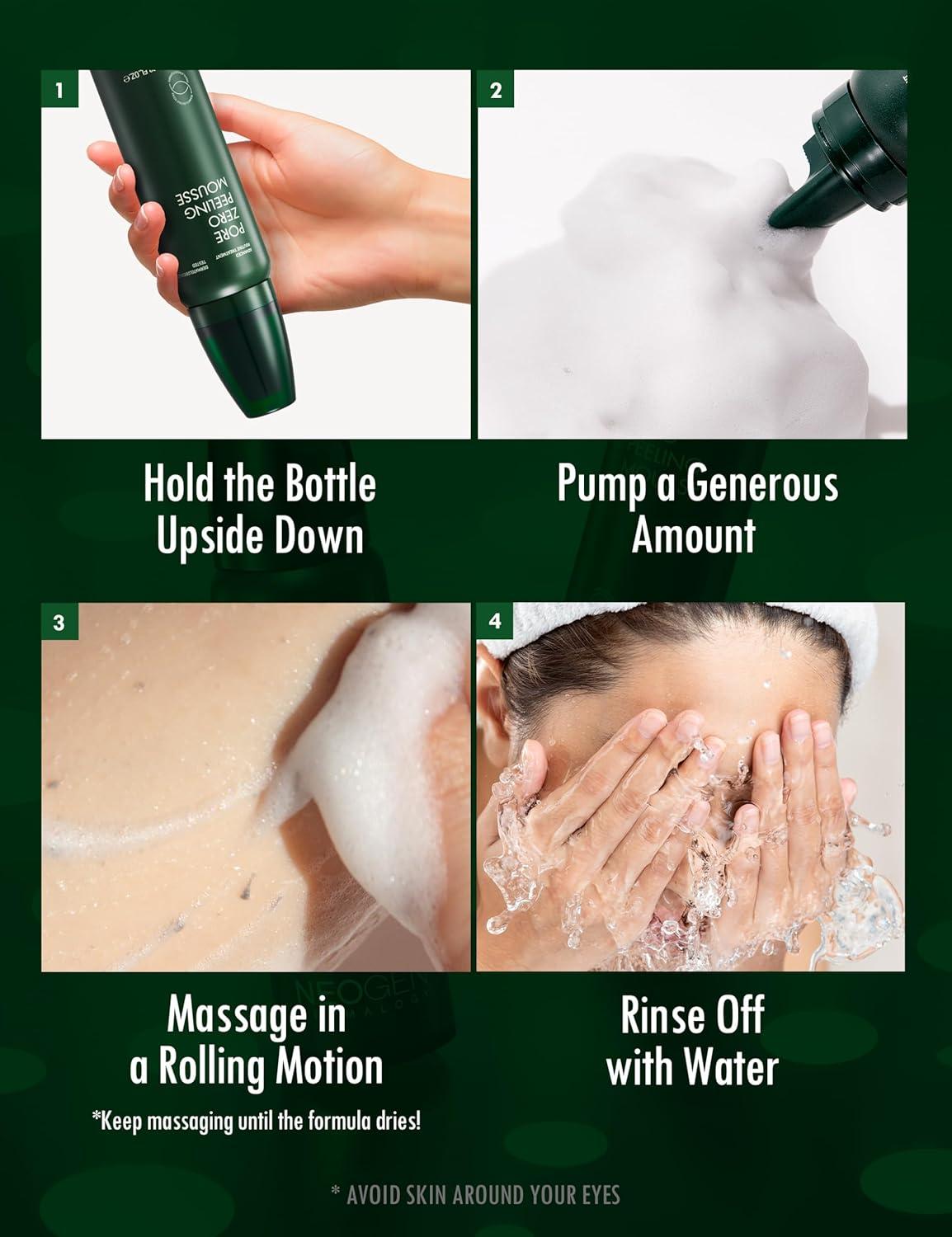 imageKBeauty Neogen Dermalogy Pore Zero Peeling Mousse AllinOne Foaming Exfoliating Face Wash Visibly Firming Tightening amp Lifting Skin 338 fl ozPore Zero