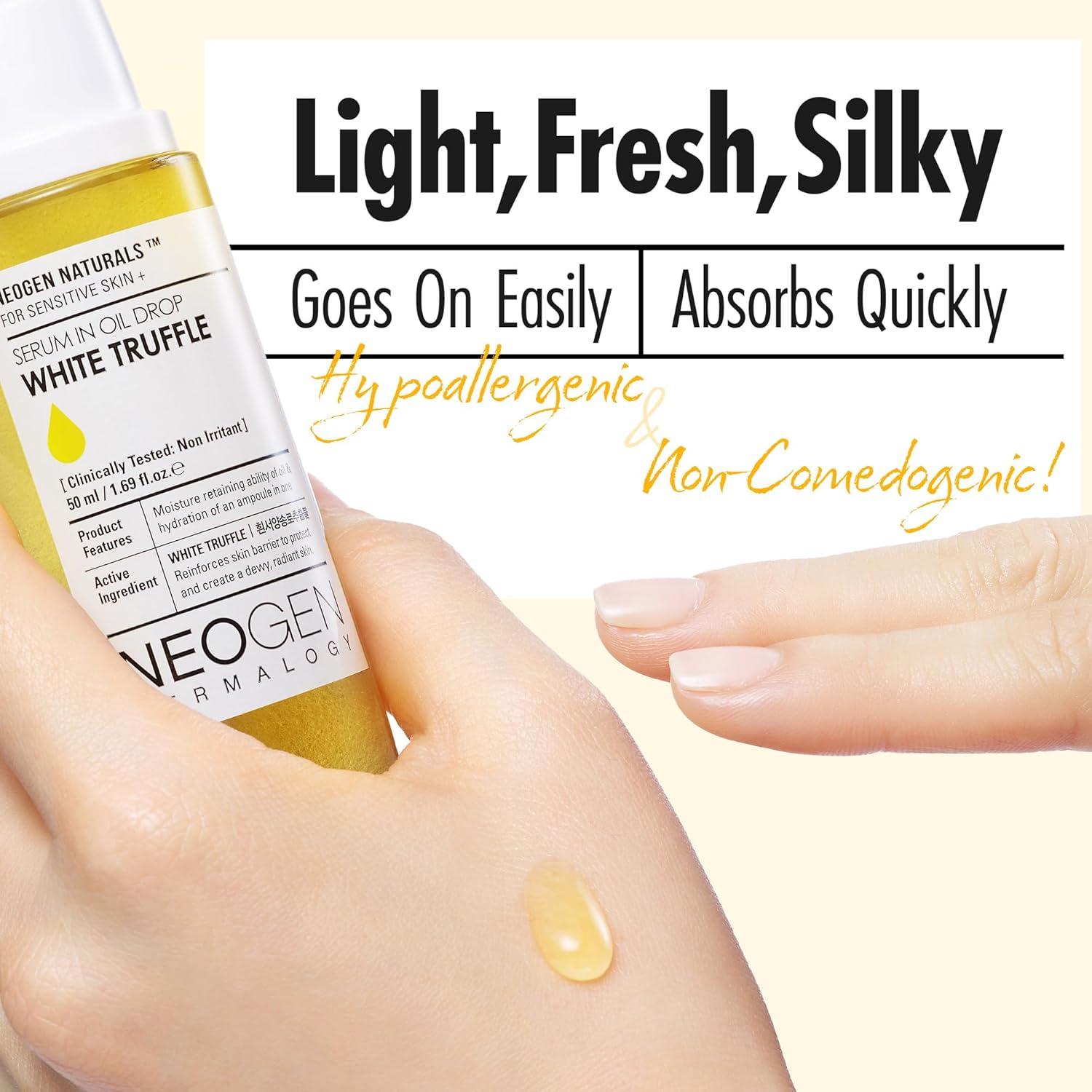 imageKBeauty Neogen Dermalogy White Truffle Serum in Oil Drop w 3 Hyaluronic Acid amp Niacinamide Hydrating Face Oil Korean Glass Skin Serum 169 fl oz