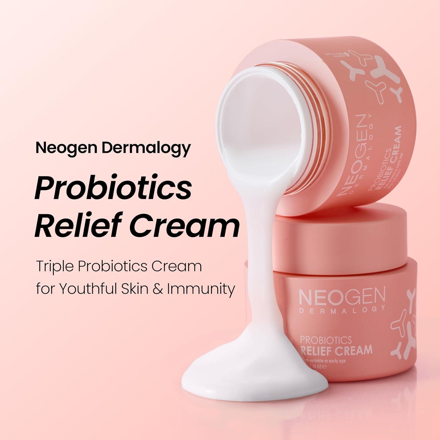 imageNEOGEN Probiotics Relief Cream 176 oz 50g Hydrating amp Firming Facial Moisturizer with Probiotics Lactobacillus amp Bifida amp Collagen Korean Skin CareRelief Cream
