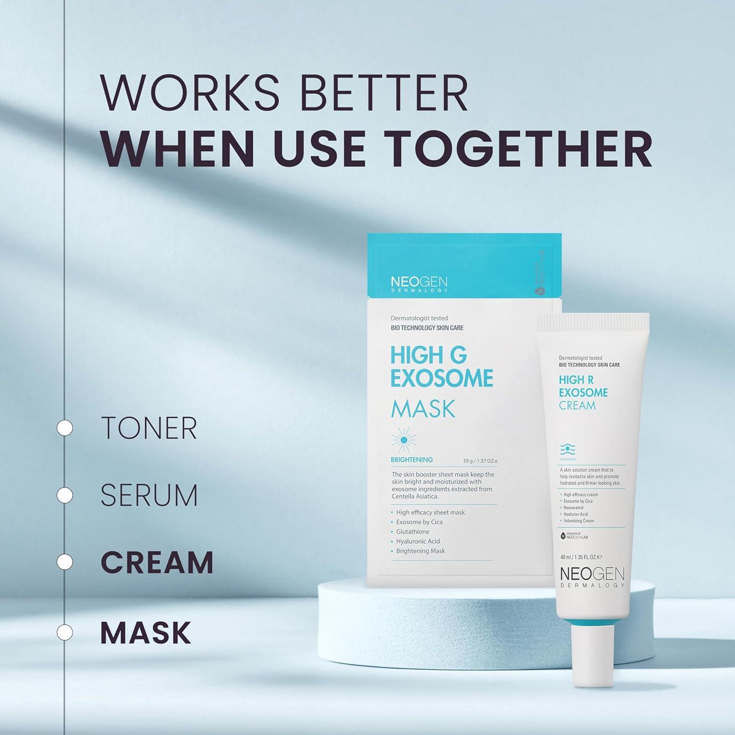 imageNEOGEN by DERMALOGY High R Exosome Cream Hydrating Face Moisturizer with Hyaluronic Acid Peptides amp Resveratrol Korean Skincare for Skin Nourishment amp Elasticity 136 fl oz