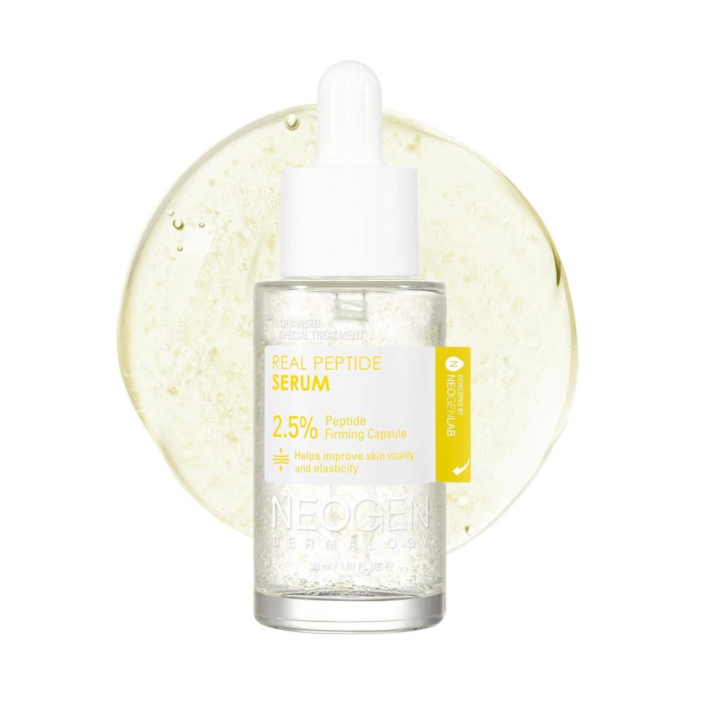 imageDERMALOGY by NEOGEN Real 25 Peptide Serum for Face with Firming Capsule for Skin Vitality Elasticity Moisturizing Lifting Wrinkle Care 30ml101 FLoz