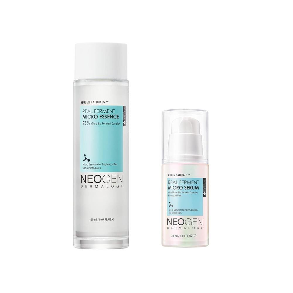 imageDERMALOGY by NEOGEN Real Ferment Micro Essence Korean Skincare Toner amp Essence with 93 Ferments for Instant Hydration and HealthyLooking Skin 507 fl oz 150 mlMicro Essence Micro Serum Set