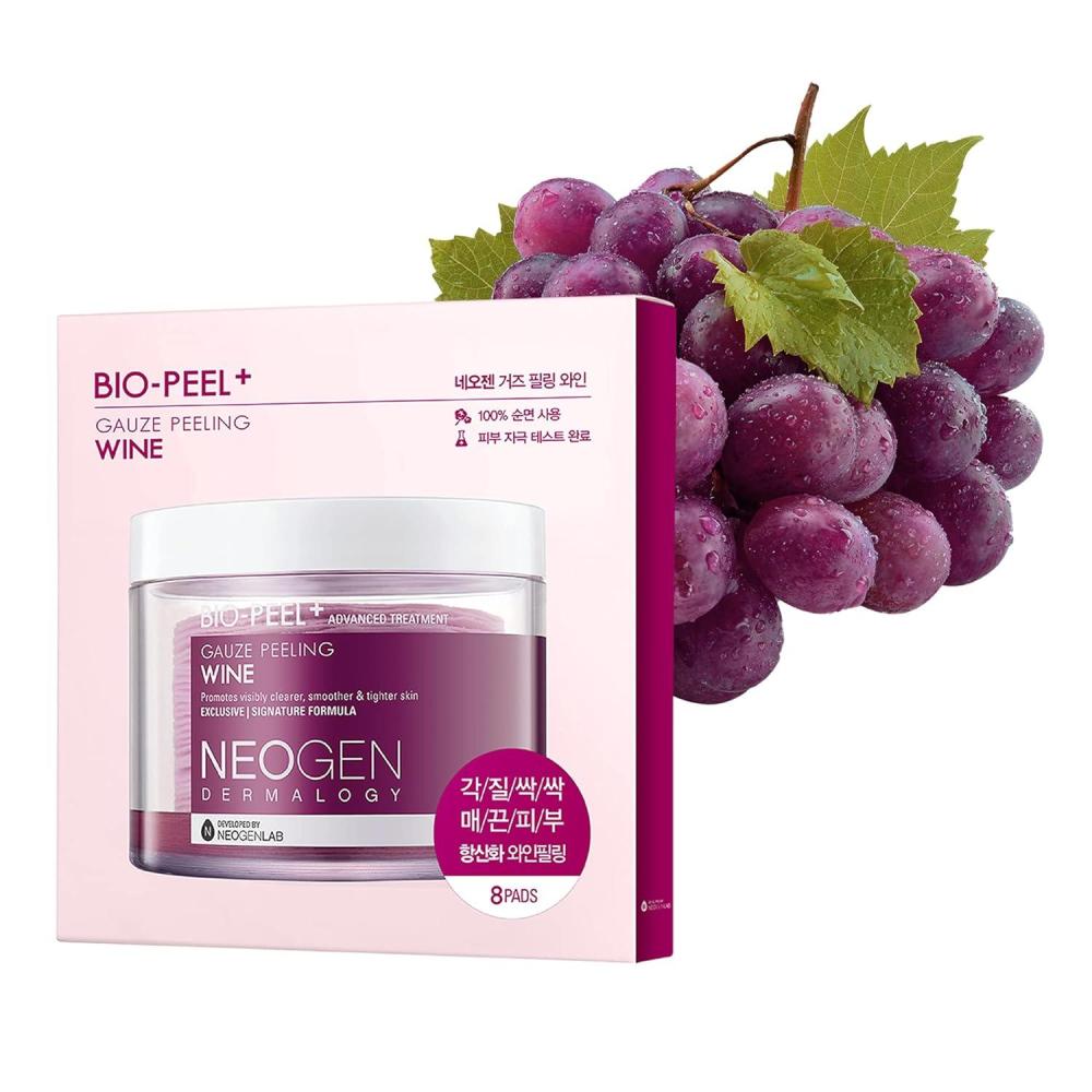 imageDERMALOGY by NEOGENLAB BioPeel Gauze Peeling Pads Wine 30 pads Exfoliating amp Firming Peeling Pad with PHA amp Red Wine amp Resveratrol amp Acid Hyaluronic Korean Skin Care07 8pads BioPeel Gauze Peeling Wine
