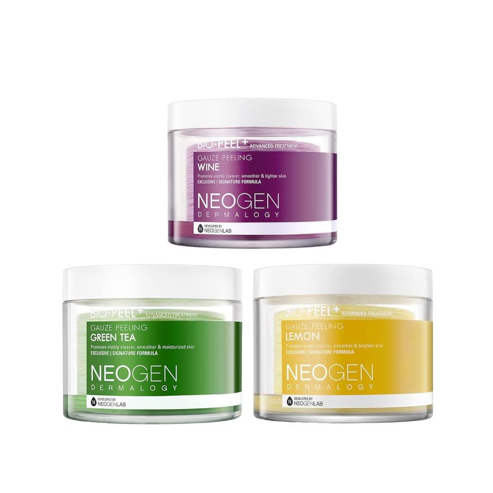 imageDERMALOGY by NEOGENLAB BioPeel Gauze Peeling Pads Wine 30 pads Exfoliating amp Firming Peeling Pad with PHA amp Red Wine amp Resveratrol amp Acid Hyaluronic Korean Skin Care04 30pads x3 BioPeel Green TeaLemonWine Set
