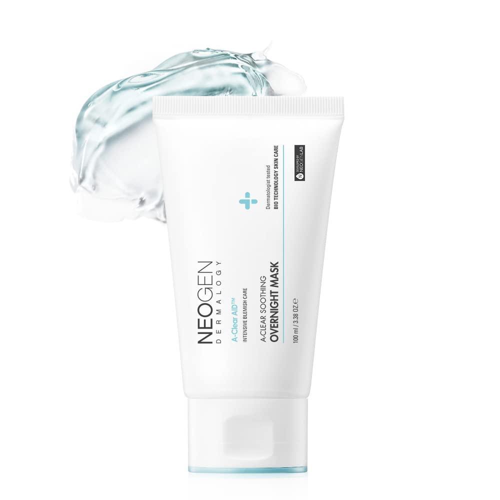 imageDERMALOGY by NEOGENLAB NEOGEN AClear Soothing Overnight Mask 338 oz 100ml Soothing Sleeping Mask Dead Skin amp Sebum Control with Salicylic Acid Tea Tree Centella Asiatica Korean Skin Care