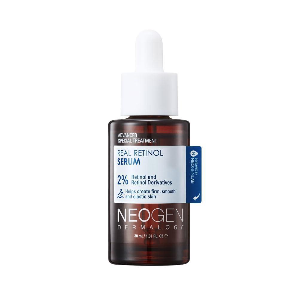 imageDERMALOGY by NEOGENLAB Real 2 Retinol Serum for Face with Retinol and Retinol Derivatives for Antiaging and Firming amp Tightening Serum for Weak Skin Improvement Skin Elasticity 30ml101 FLoz