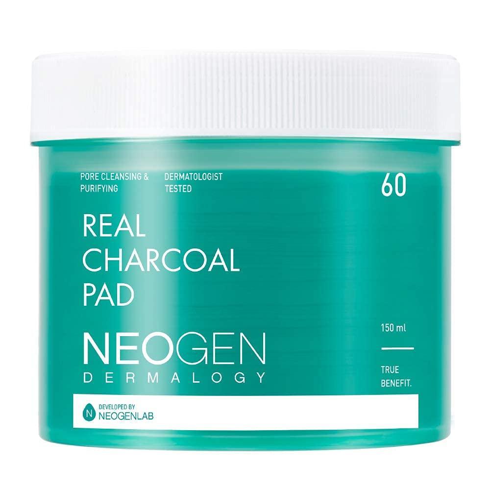 imageDERMALOGY by NEOGENLAB Real Charcoal Pad 60 pads Daily Deep Pore Facial Cleansing Pads with PHA LHA amp Charcoal for Normal amp Oily Skin amp Dry Skin Korean Skin Care