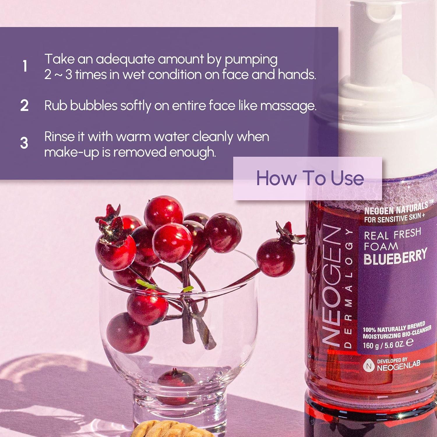 imageDERMALOGY by NEOGENLAB Real Fresh Foam Cleanser Blueberry 56 Fl Oz